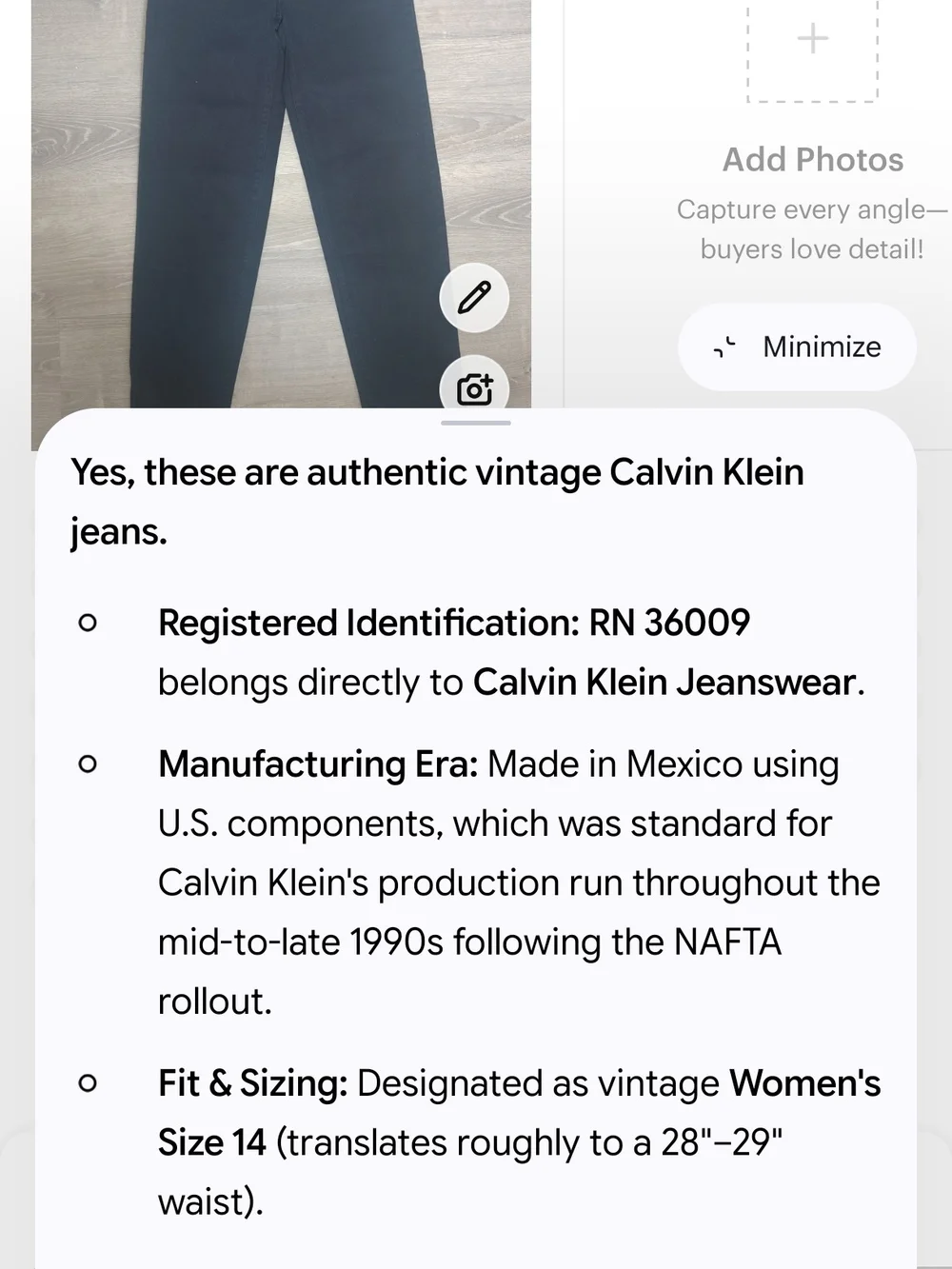 Calvin Klein Kids Vintage Slim Straight Jeans in Black